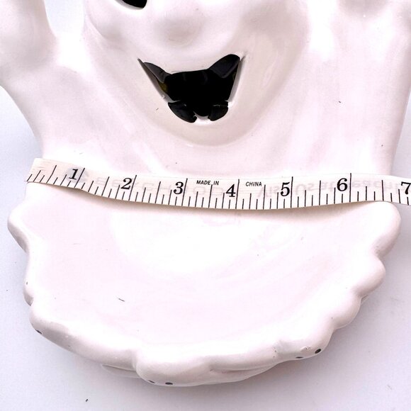 Vintage 1992 NCE Ceramic Ghost Candy Dish With Light-Up Eyes Sound - Picture 2 of 16
